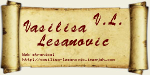 Vasilisa Lešanović vizit kartica